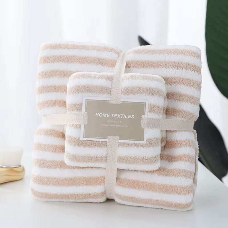 17 Colors Coral Fleece Hair Drying Towel Microfibre Swimming Hand Bath Towel Sets Bathroom Towels Microfiber Towel Set