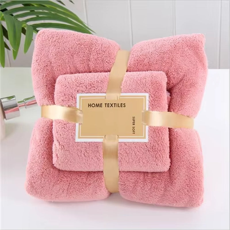 17 Colors Coral Fleece Hair Drying Towel Microfibre Swimming Hand Bath Towel Sets Bathroom Towels Microfiber Towel Set
