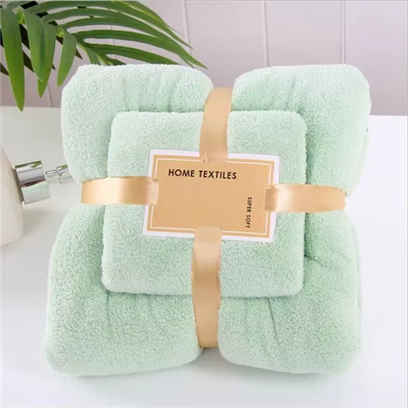17 Colors Coral Fleece Hair Drying Towel Microfibre Swimming Hand Bath Towel Sets Bathroom Towels Microfiber Towel Set