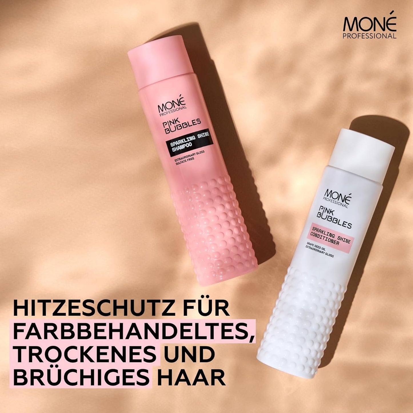 MONÉ PROFESSIONAL - Shampoo Für Coloriertes Haar, Intensiver Glanz - Haarshampoo Damen Ohne Sulfate, Parabene Und Schädliches Silikon - Intensiver Farbschutz - Nährend & Geschmeidig - 300 Ml