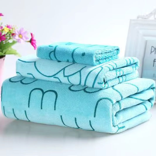 3 Pcs Bath Towel Set Microfiber Good Water Absorption Bath Face Towel Water Absorbing Bathing Towels Beach Towel