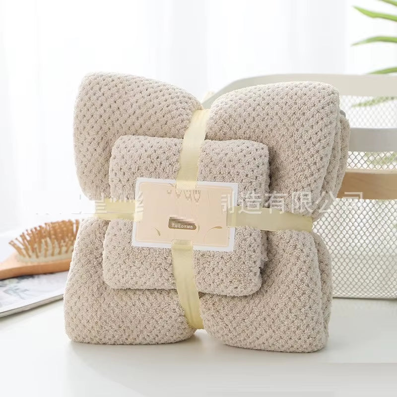 17 Colors Coral Fleece Hair Drying Towel Microfibre Swimming Hand Bath Towel Sets Bathroom Towels Microfiber Towel Set