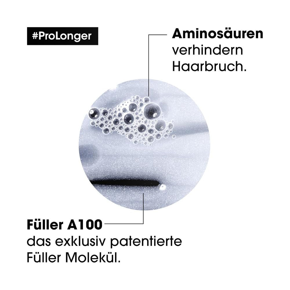 L'Oréal Professionnel Stärkendes Haarshampoo Für Langes Und Dünnes Haar, Mit Filler A-100 & Aminosäuren, Serie Expert, Pro Longer Shampoo