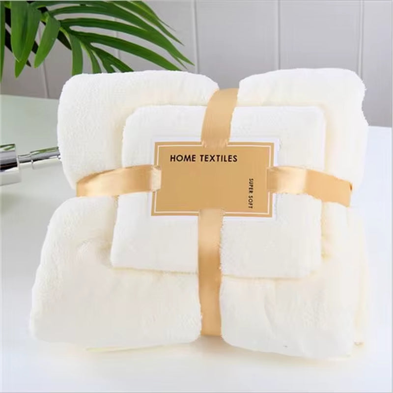17 Colors Coral Fleece Hair Drying Towel Microfibre Swimming Hand Bath Towel Sets Bathroom Towels Microfiber Towel Set