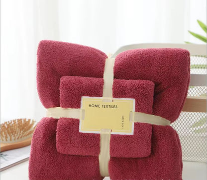17 Colors Coral Fleece Hair Drying Towel Microfibre Swimming Hand Bath Towel Sets Bathroom Towels Microfiber Towel Set