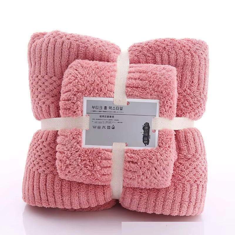 17 Colors Coral Fleece Hair Drying Towel Microfibre Swimming Hand Bath Towel Sets Bathroom Towels Microfiber Towel Set