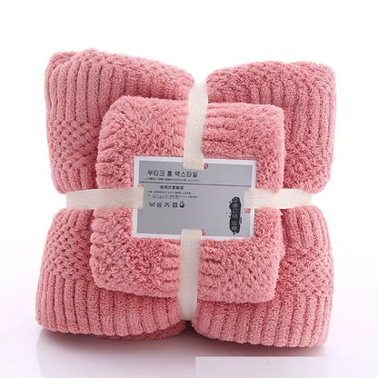 17 Colors Coral Fleece Hair Drying Towel Microfibre Swimming Hand Bath Towel Sets Bathroom Towels Microfiber Towel Set