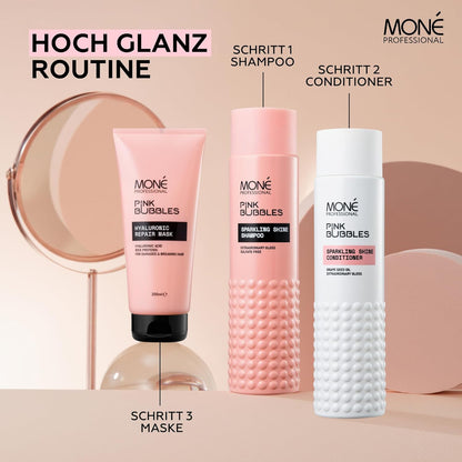 MONÉ PROFESSIONAL - Shampoo Für Coloriertes Haar, Intensiver Glanz - Haarshampoo Damen Ohne Sulfate, Parabene Und Schädliches Silikon - Intensiver Farbschutz - Nährend & Geschmeidig - 300 Ml
