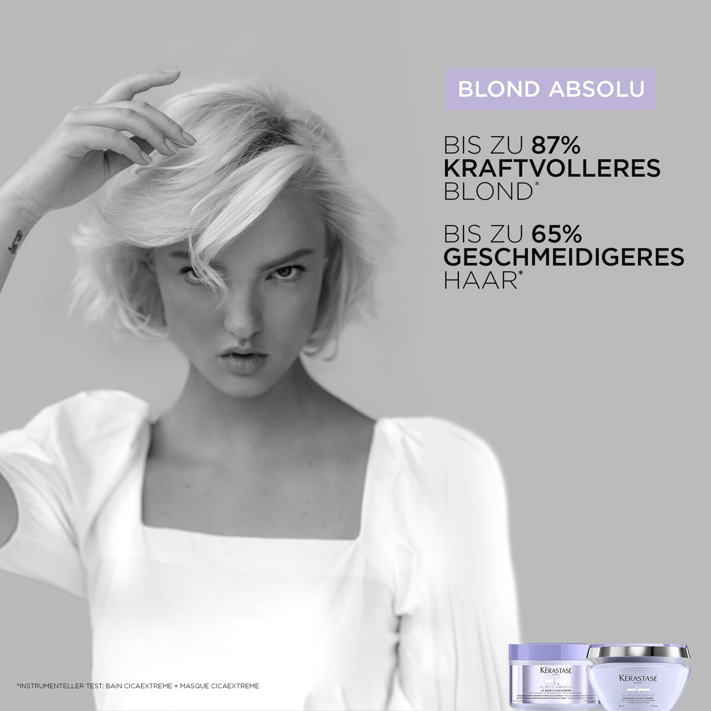 Kérastase, Blond Absolu, Pflegeroutine Mit Shampoo, Haarspülung Und Serum Für Blondiertes, Gesträhntes Oder Natürlich Blondes Haar, Mit Hyaluronsäure