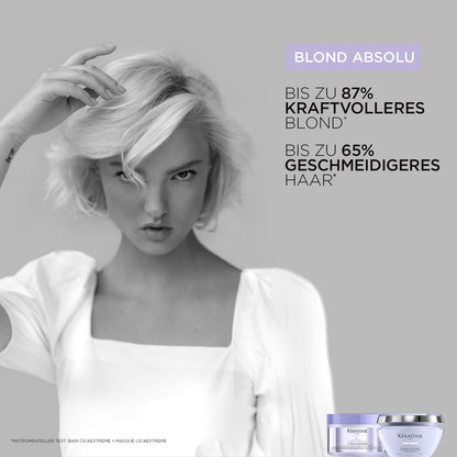 Kérastase, Blond Absolu, Pflegeroutine Mit Shampoo, Haarspülung Und Serum Für Blondiertes, Gesträhntes Oder Natürlich Blondes Haar, Mit Hyaluronsäure